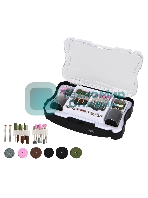 Набор оснастки для гравера (102 шт) Deli DH-ZMT04-EH1 хвостовик 3,2мм, пласт. кейс