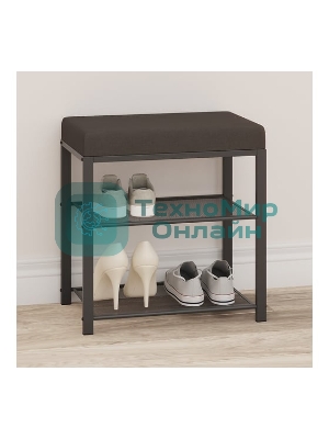 Банкетка ЗМИ Торонто 13S каркас графит, сиденье серый БТ13СГрС