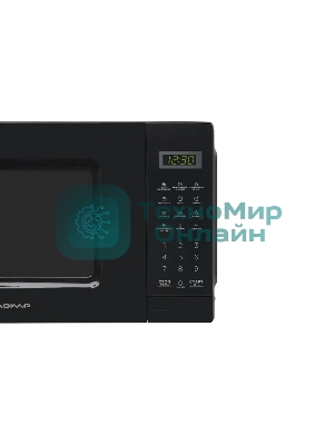 Микроволновая печь HOME HDM207BB черный, 20 л, 700 Вт, переключатели - кнопки, поворотный механизм