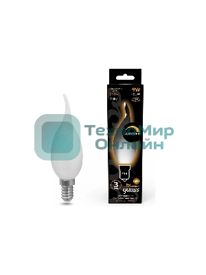 Лампа cветодиодная Gauss Filament Свеча на ветру 9W 590lm 3000К Е14 milky диммируемая LED