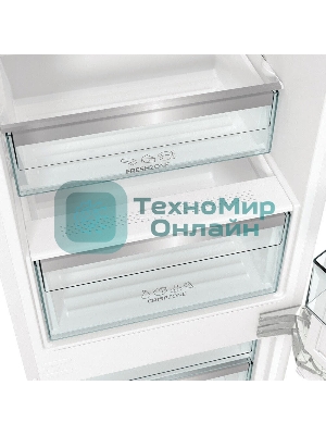 Встраиваемый холодильник Gorenje NRKI519E82WF, 193 см, электронное управление, цифровой дисплей, Wi-Fi, NoFrost Dual, Multiflow 360, контейнер CrispZone с контролем влажности, функция ConvertActive, AdaptTech, MultiAdjust, жесткое крепление, инверторный компрессор, уровень шума 35 дБ