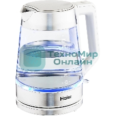 Чайник электрический Haier HK-500 1.7л. 2200Вт серый/белый корпус: стекло/пластик (TD0029955RU)