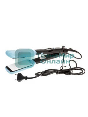 Выпрямитель для волос Galaxy GL 4505 черный/голубой, 27,5/57 мм, 200 °C, 1 режим