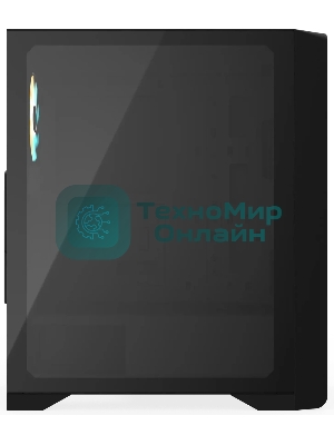 Корпус Gigabyte C103G Glass Black, Midi-Tower, чёрный, закалённое стекло, ARGB подсветка, 1 x 120 мм (в комплекте)