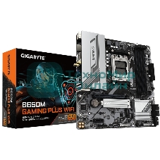 Материнская плата Gigabyte B650M GAMING PLUS WIFI, AM5, AMD B650, 4xDDR5, 4xSATA, 2xM.2, 1xPCIe 4.0 x16, 1xPCIe x1, 1xHDMI, 2xDP, 1x2.5Gb LAN, Wi-Fi 6E, Bluetooth 5.3, 1xUSB-C 5Gbps, 3xUSB-A 5Gbps, 2xUSB-A 2.0, 1xPS/2, 3x3.5 мм, 7.1, mATX