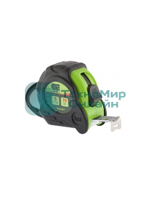 Рулетка Сибртех Графит, обрезиненный корпус, амортизатор, 5 м х 19 мм