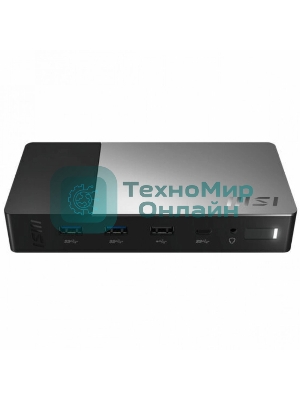 USB-концентратор MSI USB-C Docking Station Gen 2/1xType-C(USB3.2Gen2/DP)/1xType-C USB3.2Gen2/2xType-A USB3.2Gen2/1xType-A USB2.0/1xHDMI2.1/1xDP/1xRJ45/1xComboJack/150W adapter