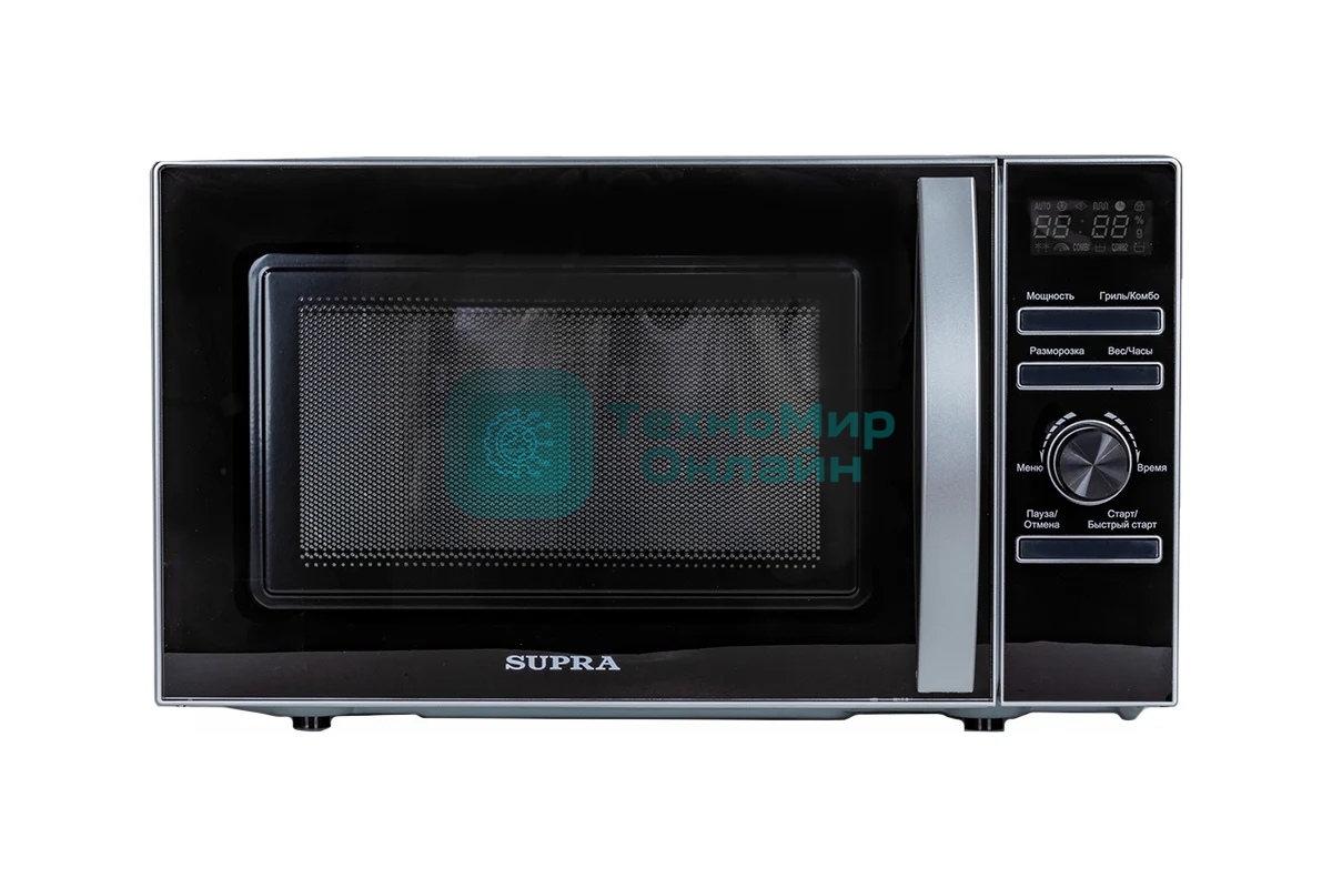 Микроволновая печь SUPRA 20TSG55 серебристый, 20 л, 700 Вт, переключатели - кнопки, поворотный механизм