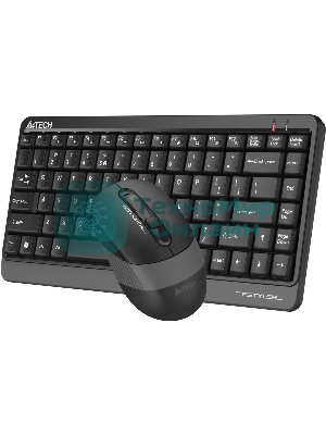 Комплект клавиатура+мышь A4Tech FStyler FG1110 беспроводной, USB, 2000 DPI, чёрный/серый