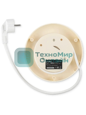 Чайник электрический Hyundai HYK-S3605 1.7 л, 2200 Вт, кремовый корпус: металл