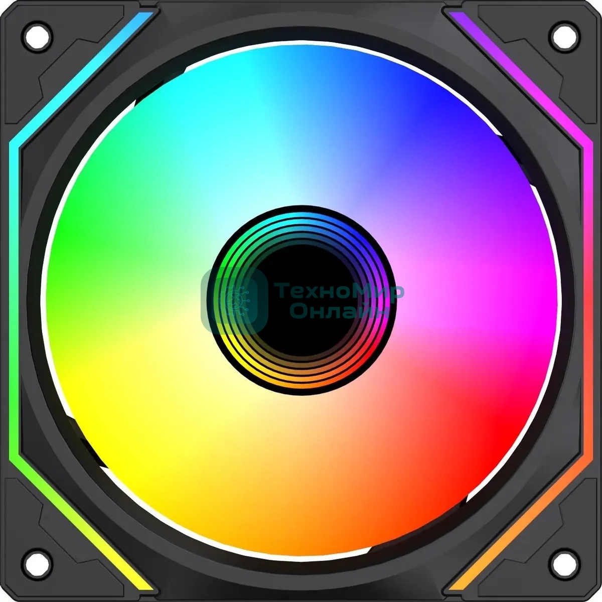 Вентилятор для корпуса Bloody BD-CF120ARGB5 LCD ARGB черный, 120 мм, 1600 об/мин, 26 дБ, 4 pin