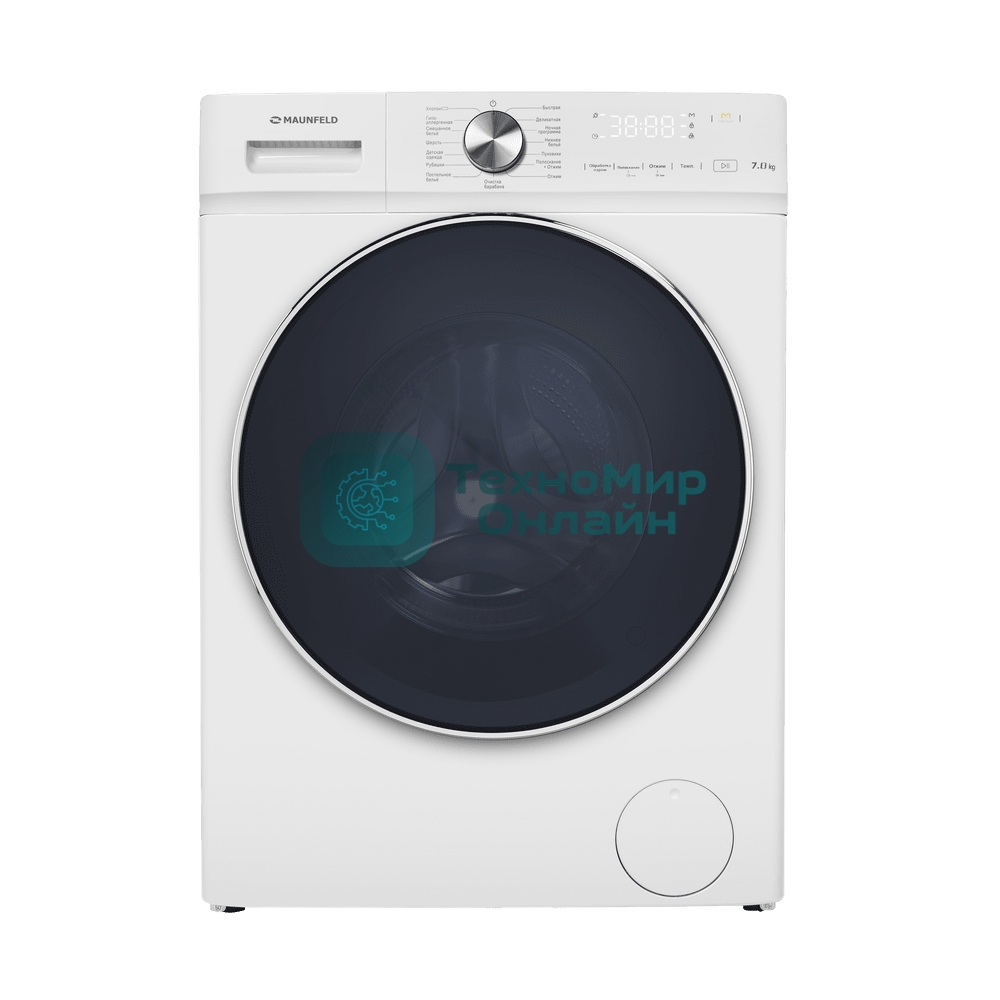 Стиральная машина Maunfeld MFWM127IWH053 белая, загрузка фронтальная 7кг, 1200 об/мин., класс: A+++