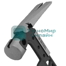 Молоток строительный Denzel 450 г, цельнокованый, боек с магнитом, двухкомп. обрезин. рук-ка