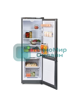 Холодильник Бирюса W418 графит двухкамерный 125/55л морозилка снизу