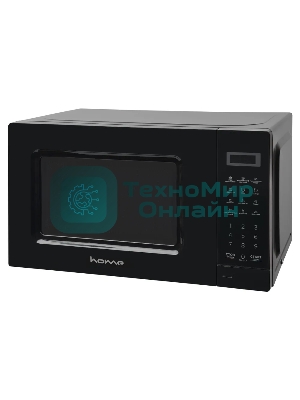 Микроволновая печь HOME HDM207BB черный, 20 л, 700 Вт, переключатели - кнопки, поворотный механизм