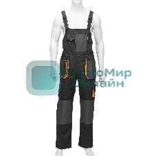 Полукомбинезон профессиональный рабочий Denzel 65% полиэстер 35% хлопок, M