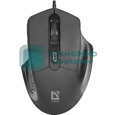 Мышь проводная Defender Datum MB-347 черный, 1600 dpi, USB, кнопки - 4