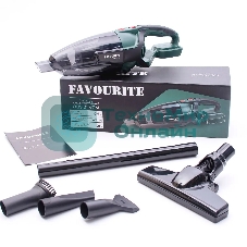 Пылесос автомобильный FAVOURITE OBS 21 VCM (Без АКБ и ЗУ) зелёный, 21 Вт, уборка сухая, пылесборник контейнер 0.6 л