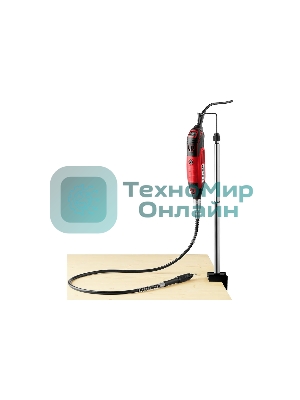 Прямошлифовальная машина (гравер) Зубр ЗГ-160 КН41, 220В, 160 Вт, 3.2 мм, 15000-35000 об/мин, набор насадок, цанг и державок, гибкий вал, штатив, 41 предмет, кейс