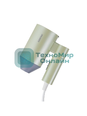 Фен Centek CT-2203 зеленый, 1600 Вт, компактный, ионизация