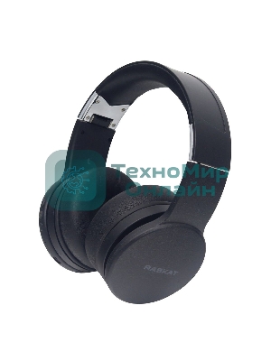 Беспроводные наушники Raskat ANC 1B черный, полноразмерные, Bluetooth + проводной, активное шумоподавление, складная конструкция, до 50 ч