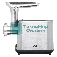 Мясорубка электрическая BBK MG1801 металл/черный, 1800 Вт, 2.0 кг/мин, реверс, защита от перегрузки, металлический лоток, насадки - 4