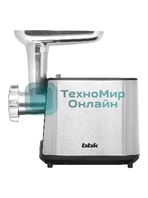 Мясорубка электрическая BBK MG1801 металл/черный, 1800 Вт, 2.0 кг/мин, реверс, защита от перегрузки, металлический лоток, насадки - 4