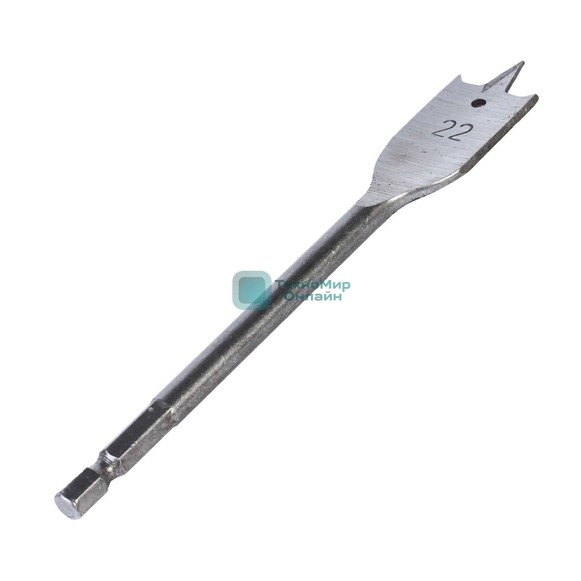 Сверло PATRIOT по дереву перовое 22 мм х 150 мм, 1 шт в блистере