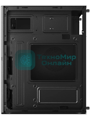 Компьютерный корпус CBR mATX Minitower V865, без БП, 1хUSB 3.0, 2хUSB 2.0, HD Audio+Mic, Digital Screen, черный