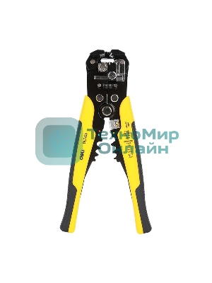 Инструмент многофункциональный для зачистки проводов (стриппер) 3-в-1 Deli DL2018 175мм, диапазон зачистки 0,6-2,6 мм, пружина с автоматическим возвратом