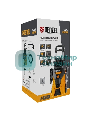 Мойка высокого давления Denzel R-210iD, 2600 Вт, 210 бар, 8,0 л/мин, асинх. двиг., бараб.