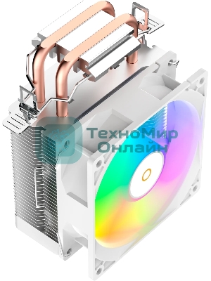 Кулер для процессора Ocypus Gamma A20 WH ARGB, 92mm FARGB FAN, Top FARGB Panel, 2 HEAT PIPES, 3-PIN, 1900 RPM, 21DBA, HYDRO BEARING, LGA115X/1200/1700/18XX, AM4/AM5