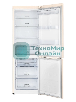 Холодильник Samsung RB33A32N0EL/WT бежевый двухкамерный 230/98л морозилка снизу, No Frost