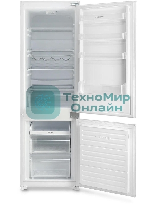 Встраиваемый холодильник Hyundai HBR 1771 2-хкамерн. белый