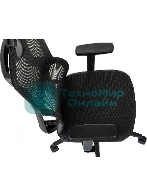 Кресло Бюрократ MC-711N-H черный, сетка, подголовник