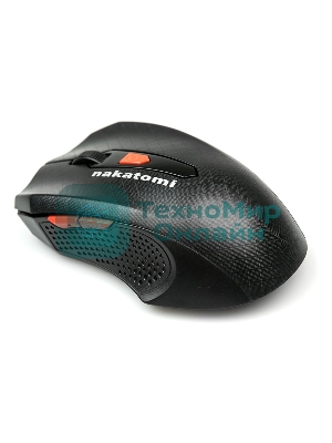 Мышь беспроводная Nakatomi MRON-07U черный, 1600 dpi, радиоканал, USB, кнопки - 5