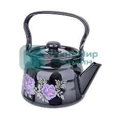 Чайник СИБИРСКИЕ ТОВАРЫ эмал 2,3 л с рис С2714.36 черный