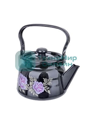Чайник СИБИРСКИЕ ТОВАРЫ эмал 2,3 л с рис С2714.36 черный