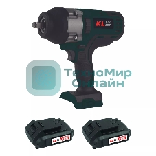Профессиональный бесщеточный гайковерт аккумуляторный KLPRO KLSS18BHX-20 (18В, Li-ion-2шт, 2.0А·ч, 800Нм, 2 скорости, подсветка,З/У,в кейсе)