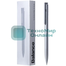 Ручка гелевая автоматическая Deli Nusign NS999ES SILVER, серебристый, d=0.5мм, черные чернила, коробка (1шт) пулевидный пишущий наконечник