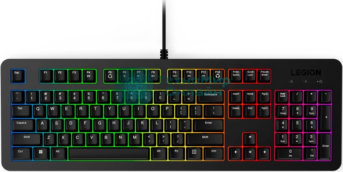 Клавиатура Lenovo Legion K310 проводная, USB Type-A, чёрный