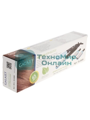 Выпрямитель для волос Galaxy GL 4505 черный/голубой, 27,5/57 мм, 200 °C, 1 режим