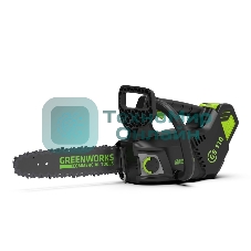 Пила цепная одноручная аккумуляторная GreenWorks GD40TCS (арбориста), 40V, 25,4 см, бесщеточная, без АКБ и ЗУ (2003807)