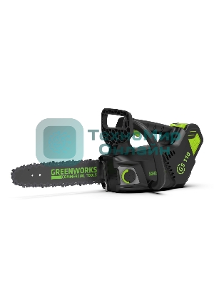 Пила цепная одноручная аккумуляторная GreenWorks GD40TCS (арбориста), 40V, 25,4 см, бесщеточная, без АКБ и ЗУ (2003807)
