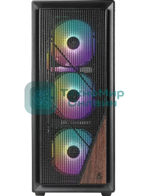 Компьютерный корпус Azza Forest черный без БП ATX 4x120мм 4x140мм 2xUSB 3.0 audio bott PSU
