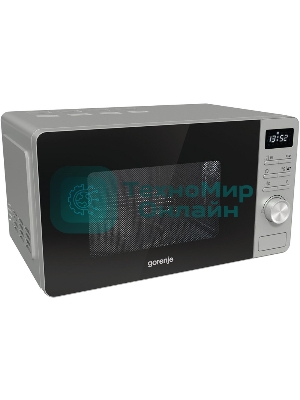 Микроволновая печь Gorenje GRILL MO23A4X нержавеющая сталь, 23 л, 800 Вт, переключатели - кнопки, поворотный механизм