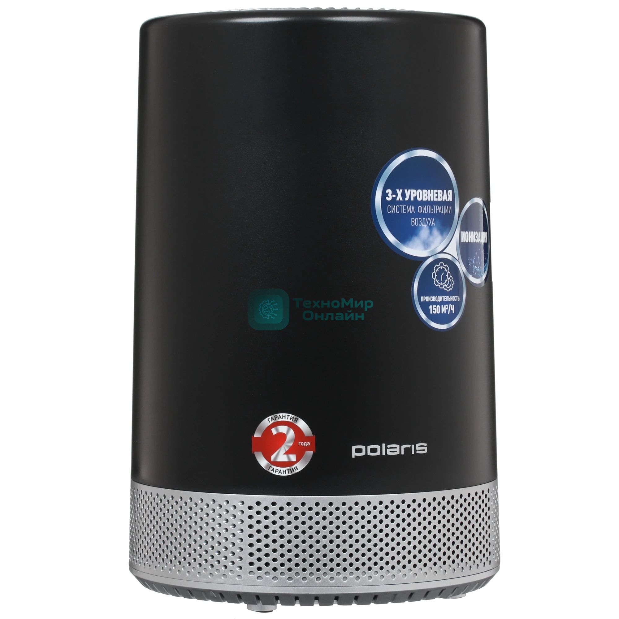 Очиститель воздуха Polaris PPA 5068i черный, 35 м², HEPA-фильтр, угольный фильтр, ионизация