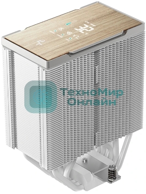 Кулер для процессора DEEPCOOL AK700 DIGITAL WH LGA1851/1700/1200/115X/AM5/AM4 (9шт/кор, TDP 260W, PWM, Fan 120mm, 7 тепл. трубок, Copper Base, белый) RET