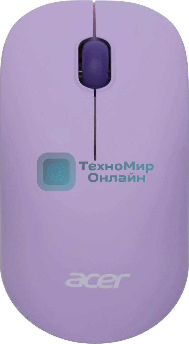 Мышь беспроводная Acer OMR205 фиолетовый, 1200 dpi, радиоканал, USB, кнопки - 3