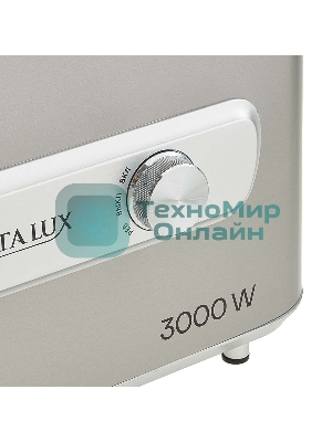 Мясорубка электрическая DELTA LUX DE-603M серый, 3000 Вт, 2.2 кг/мин, реверс, защита от перегрузки, насадки - 5